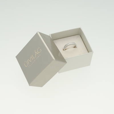 Fehér arany gyűrű 53-as méret (B38238_3I)